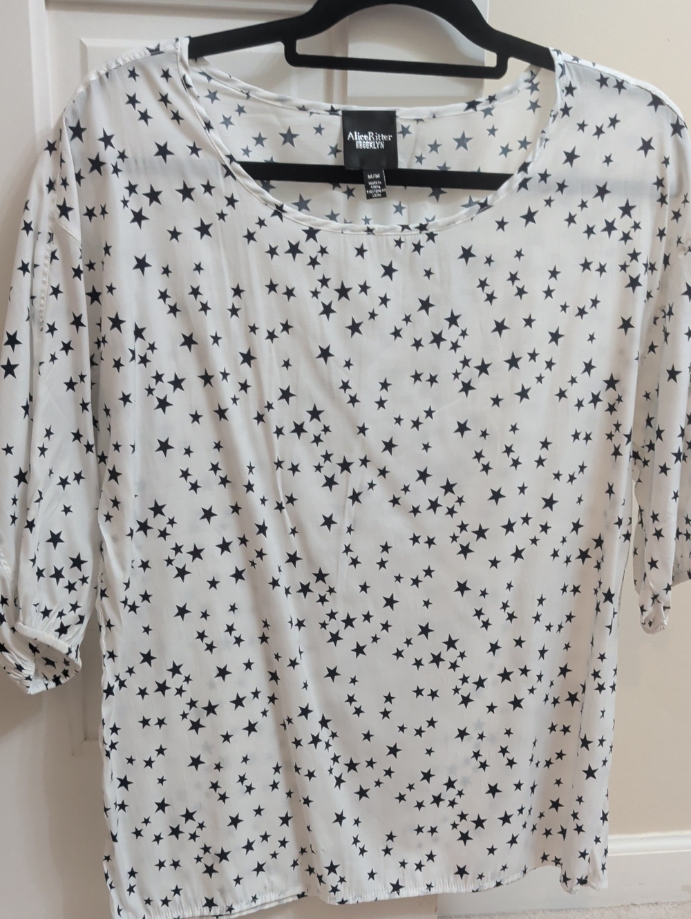 White Top With Navy Stars